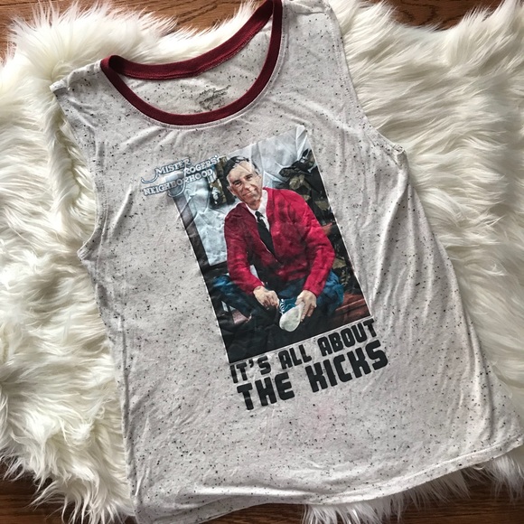 Hot Topic Tops - “Vintage look” Mr Rogers ALL about the Kicks Tee